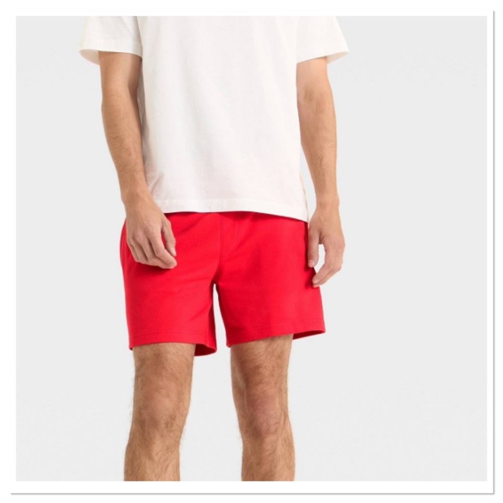 Men’s Knit Shorts Original Use Bold Red Shorts